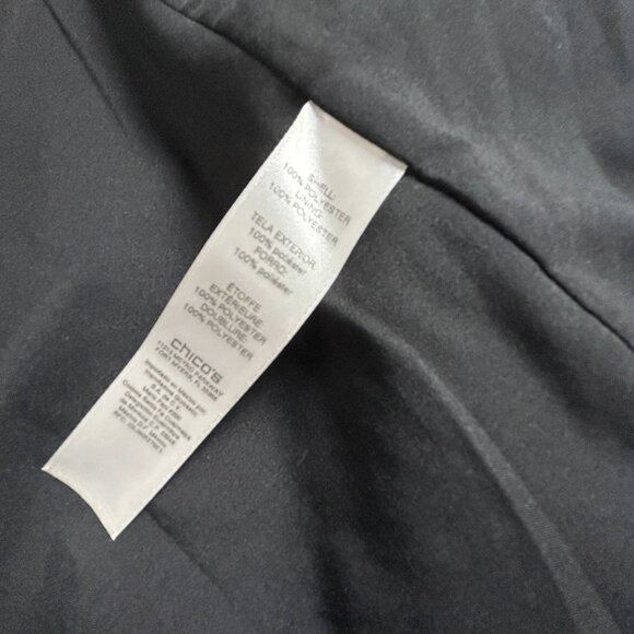 Chico's Womens Holiday Splendor Print Open Front Jacket Size 2 Artsy Multicolor - Picture 4 of 10